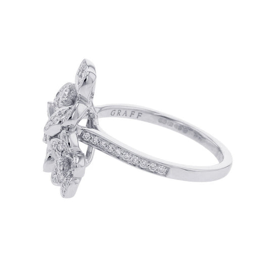 GRAFF Wildflower Diamond Cluster Ring Size Approximately No. 14RGR843 18K White Gold