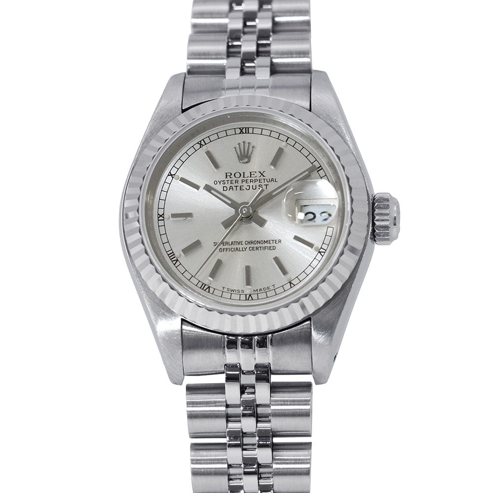 ROLEX Datejust W26mm Stainless Steel K18WG Silver Dial69174