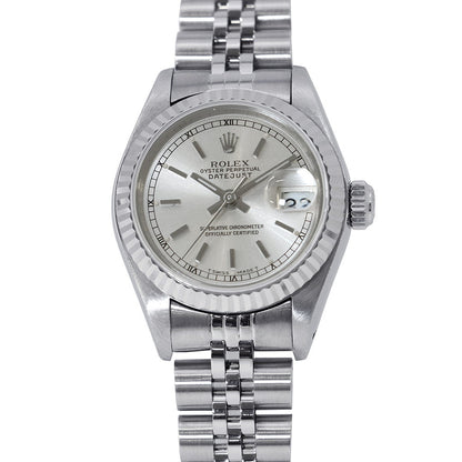 ROLEX Datejust W26mm Stainless Steel K18WG Silver Dial69174