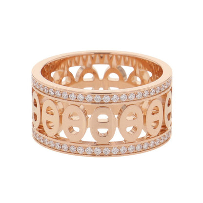 HERMES Chaine d'Ancre Divine Ring Size 51/#11 PMH222634B 00051 18K Pink Gold