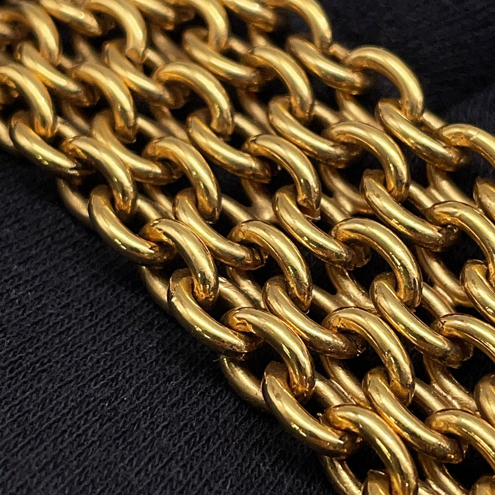 CHANEL ChainBelt6061 Gold Plated Faux Pearl