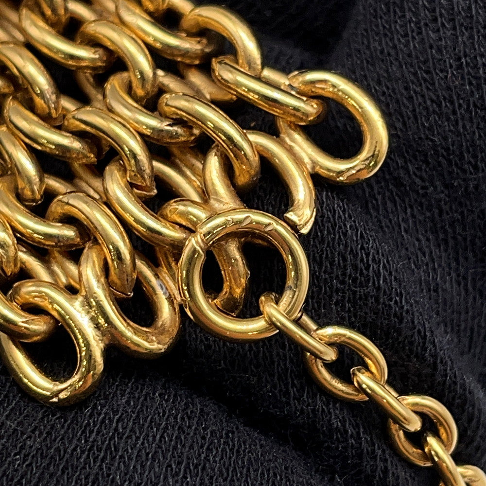 CHANEL ChainBelt6061 Gold Plated Faux Pearl