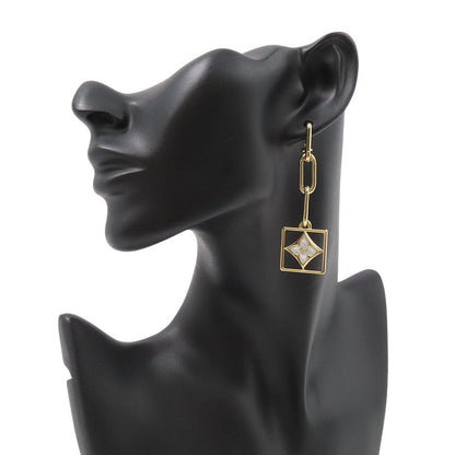 LOUIS VUITTON Boucles D'oreilles B Blossom Shell Diamond EarringsQ96790 18K Yellow Gold