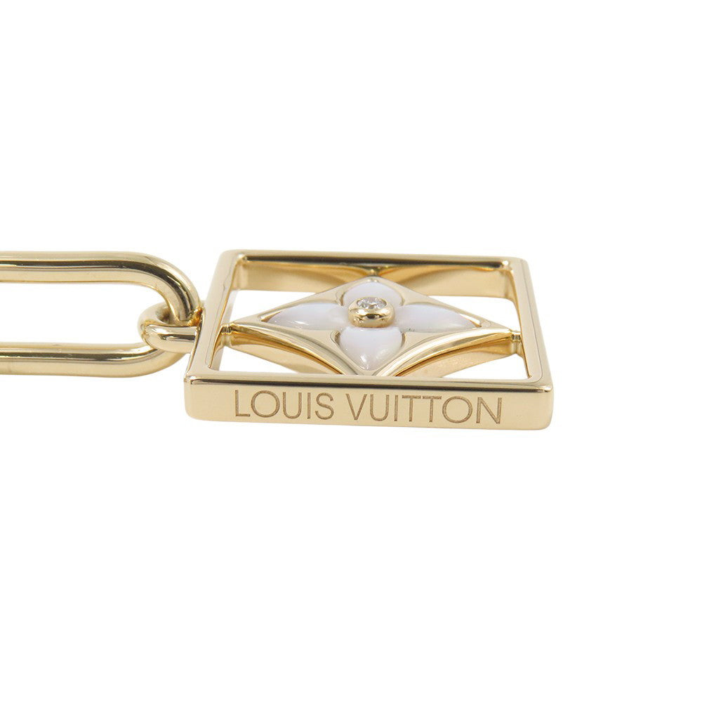 LOUIS VUITTON Boucles D'oreilles B Blossom Shell Diamond EarringsQ96790 18K Yellow Gold