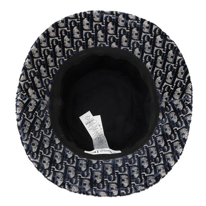Dior Oblique Trotter Hat Size 58 Navy/Red Rayon56% Cotton27% Silk9% Polyester8%