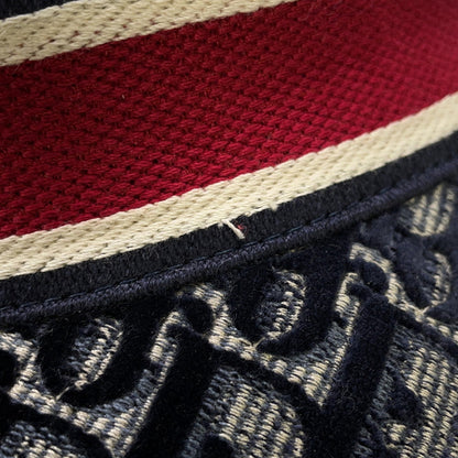 Dior Oblique Trotter Hat Size 58 Navy/Red Rayon56% Cotton27% Silk9% Polyester8%