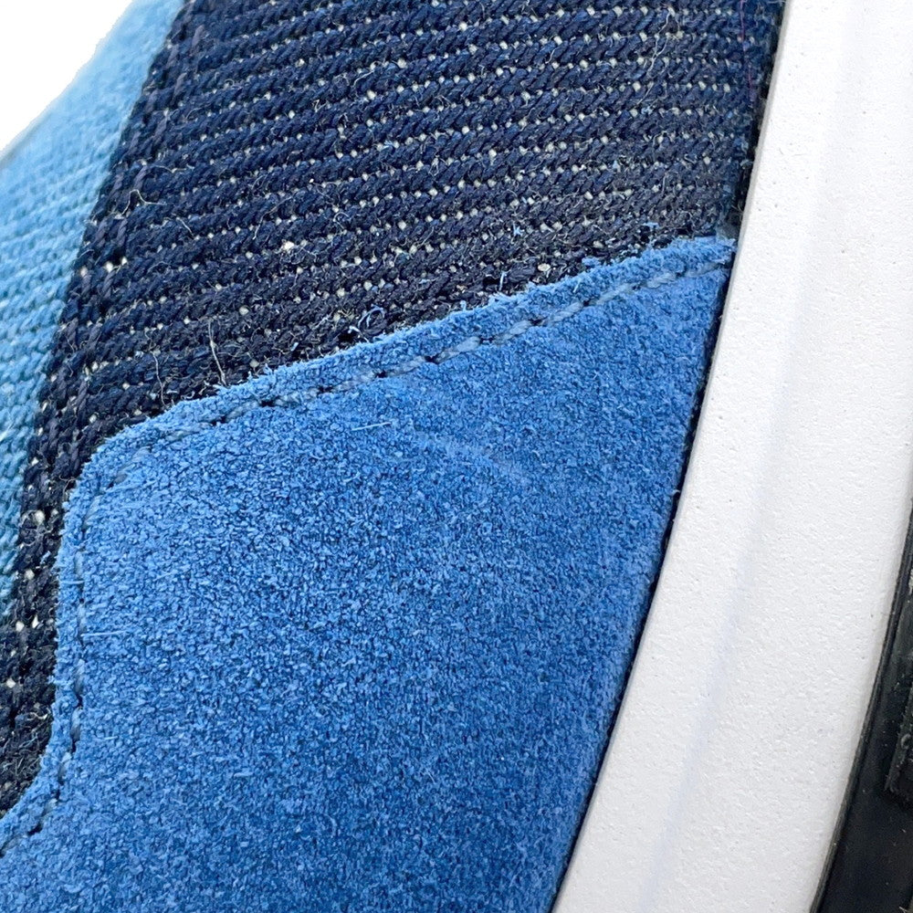LOUIS VUITTON Run Away Line Sneakers Navy/Blue Denim Suede Size 35