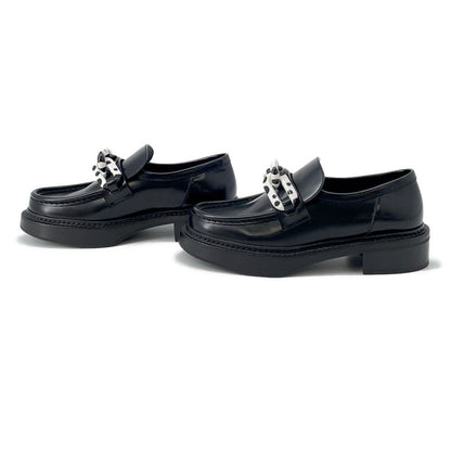 LOUIS VUITTON LVxYK Academy Line Loafers Black/White Leather Plastic Size 36