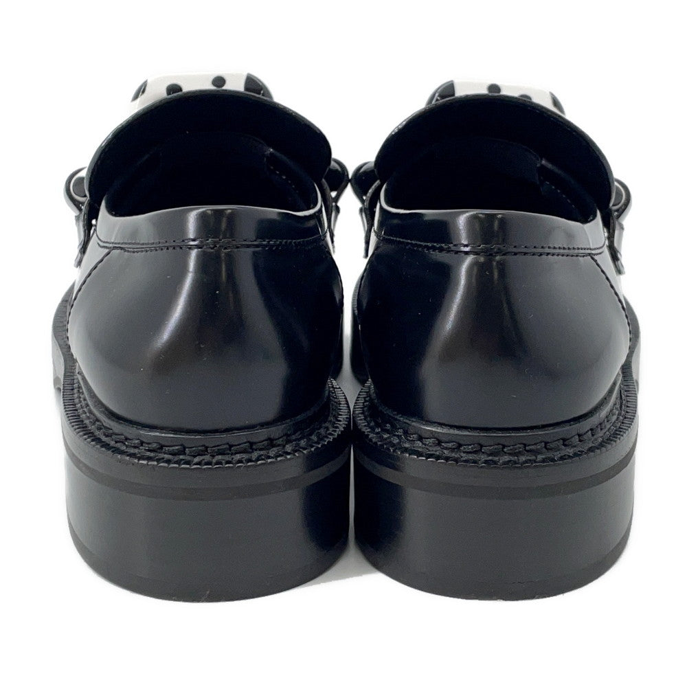 LOUIS VUITTON LVxYK Academy Line Loafers Black/White Leather Plastic Size 36
