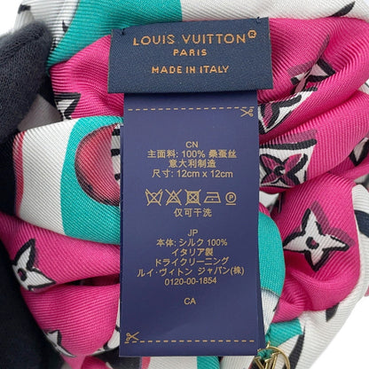 LOUIS VUITTON Scrunchie Set Animogram Zebra PinkM90710 Silk100%