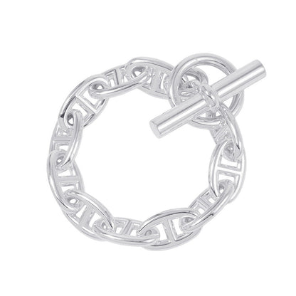 HERMES Chaine d'Ancre Bracelet 11 frames Size GM SV925