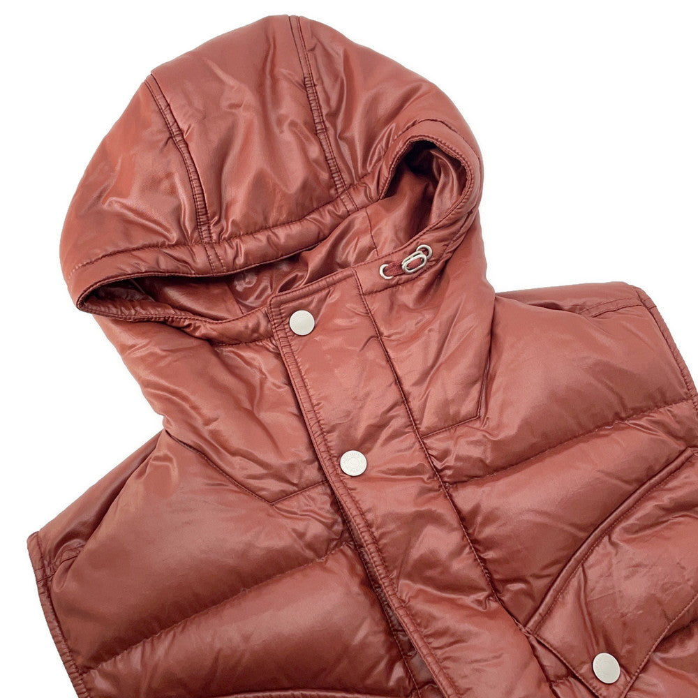 HERMES Down vest Size Chronomat 44 Rouge Basque Country Nylon Down Feather