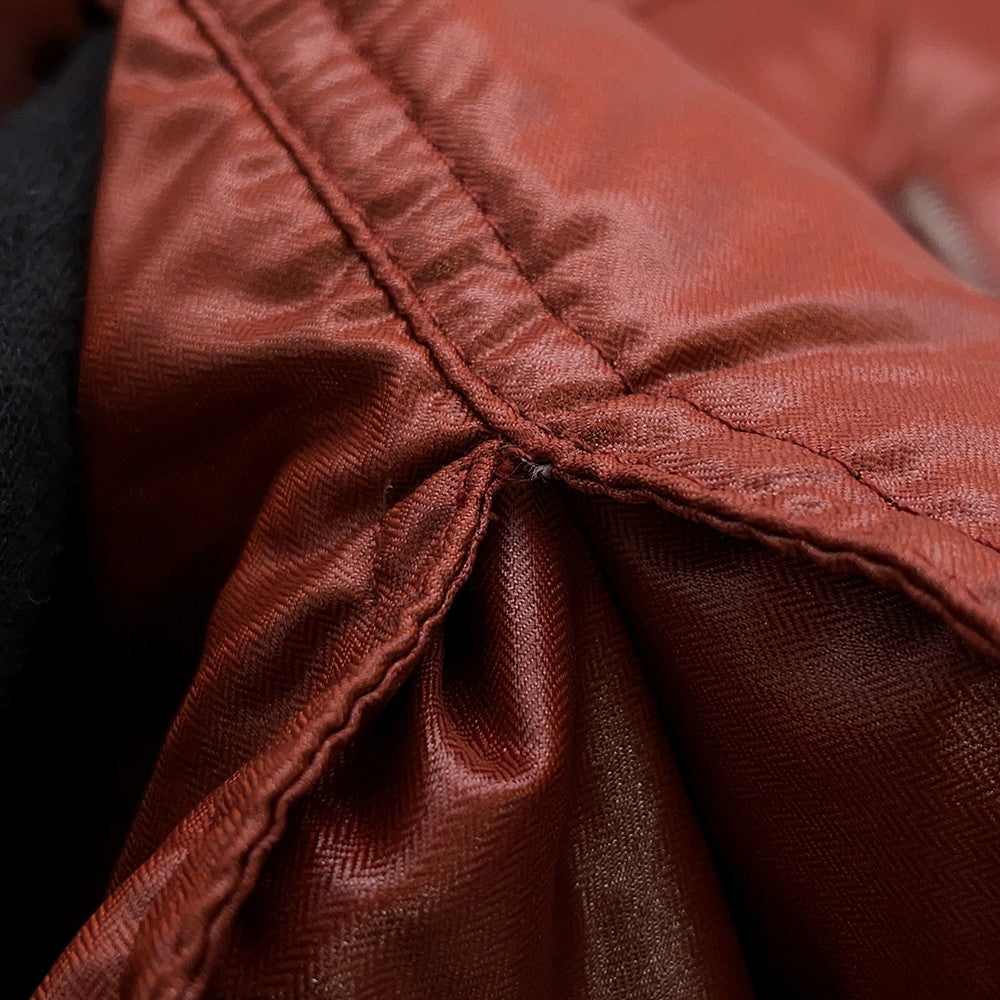 HERMES Down vest Size Chronomat 44 Rouge Basque Country Nylon Down Feather