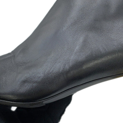 CHANEL CC Logo long boots BlackG38428 Patent Leather Nylon Size 39C