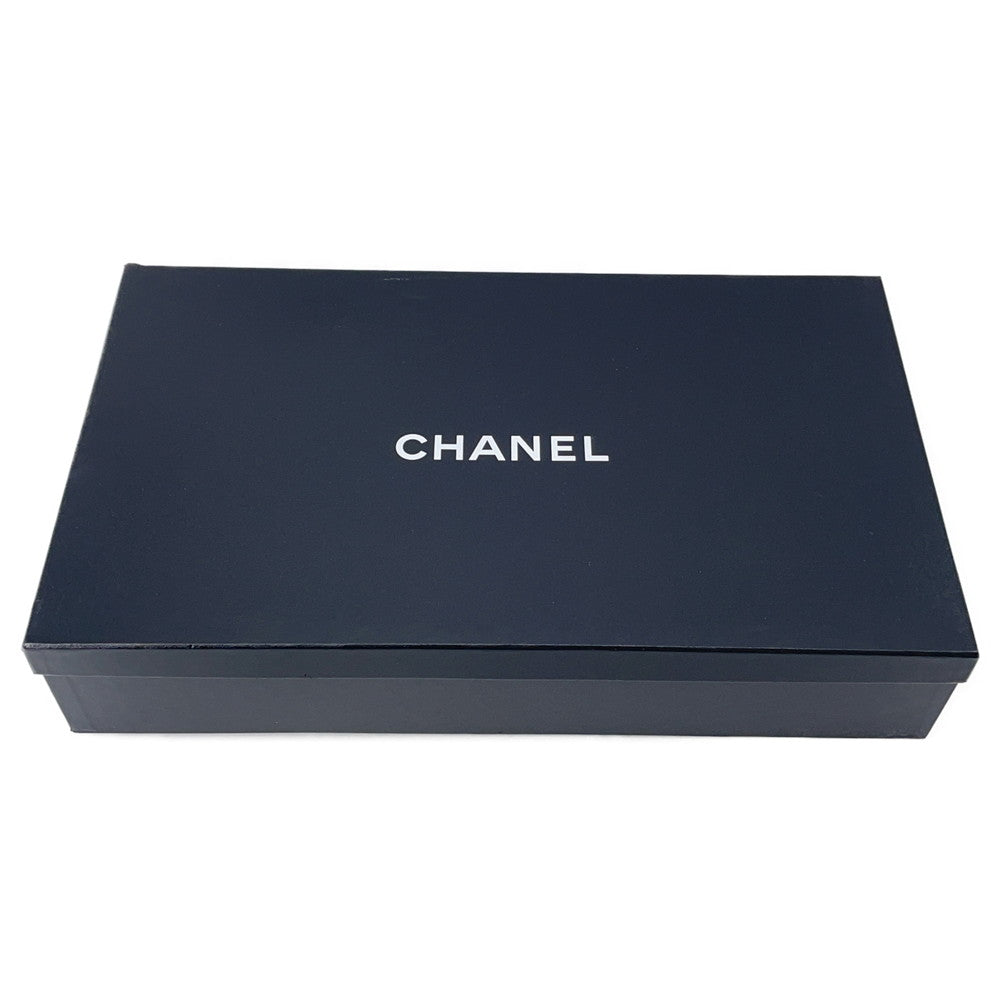 CHANEL CC Logo long boots BlackG38428 Patent Leather Nylon Size 39C