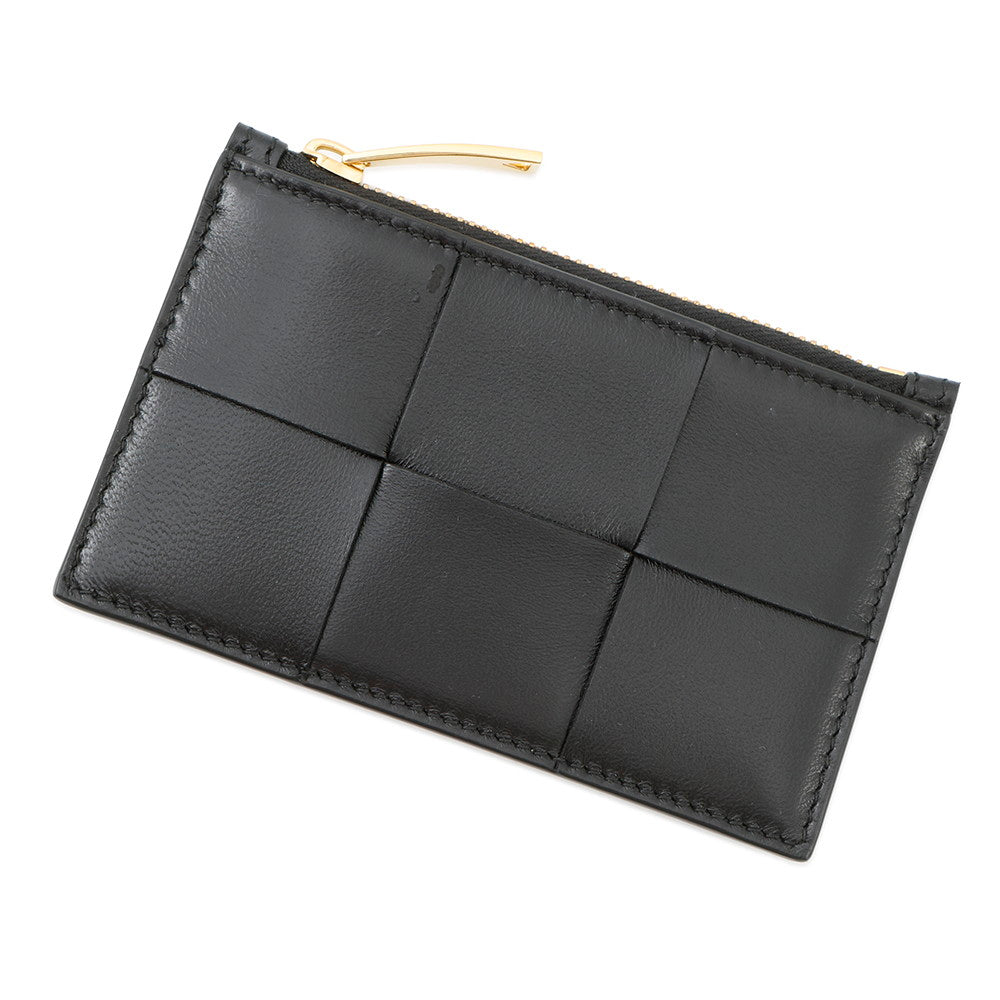 Bottega Veneta Maxi INTRECCIATO Cassette Card Case Black681010 Leather