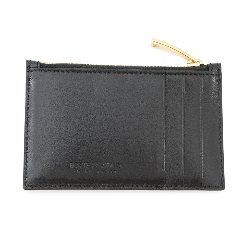 Bottega Veneta Maxi INTRECCIATO Cassette Card Case Black681010 Leather