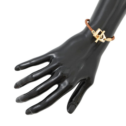 HERMES Etrier Bracelet Size T2 Gold Swift Leather