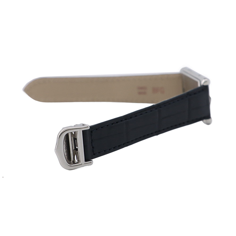 CARTIER Tank bath currant SM W22mm Stainless Steel Leather Gray DialW1016830