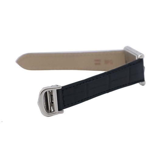 CARTIER Tank bath currant SM W22mm Stainless Steel Leather Gray DialW1016830