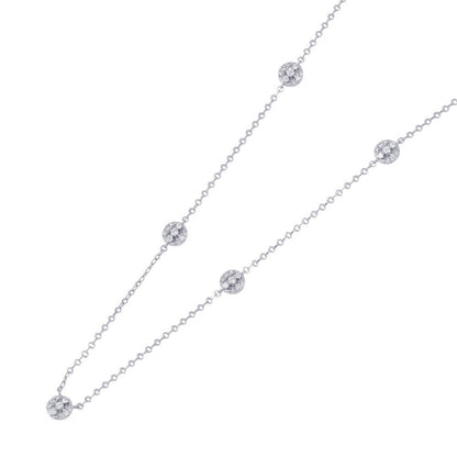 MONNICKENDAM Monnickendam 7 Motif Diamond Station Necklace 18K White Gold