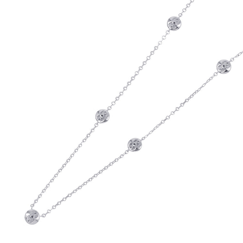 MONNICKENDAM Monnickendam 7 Motif Diamond Station Necklace 18K White Gold