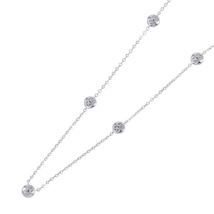 MONNICKENDAM Monnickendam 7 Motif Diamond Station Necklace 18K White Gold