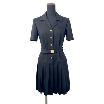 MIUMIU one piece Size 36 BlackMF5621 Wool Polyurethane