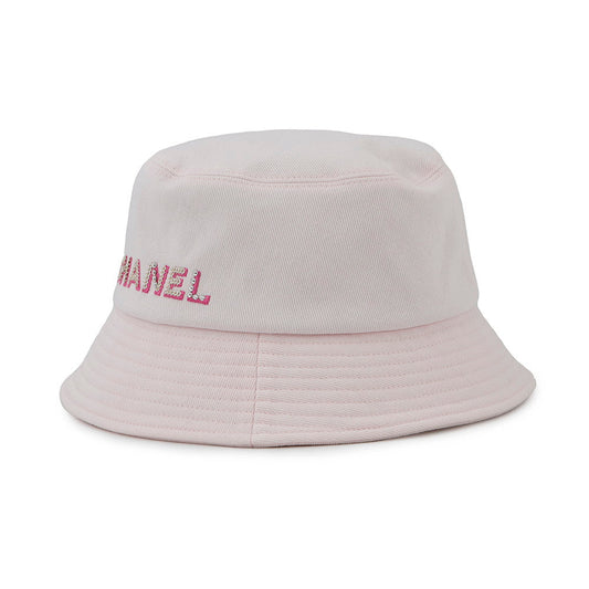 CHANEL logo bucket hat Size M Pink Cotton100% Sequins