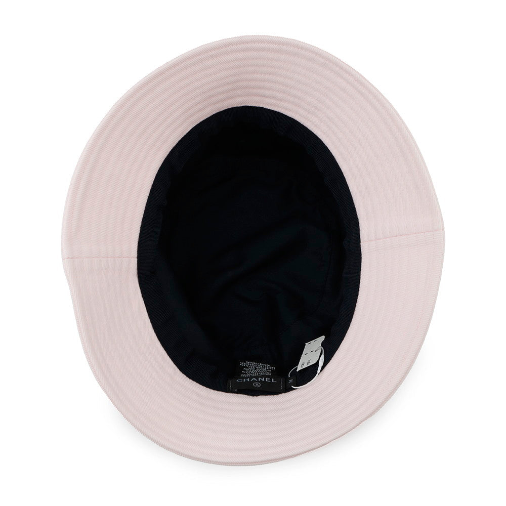 CHANEL logo bucket hat Size M Pink Cotton100% Sequins
