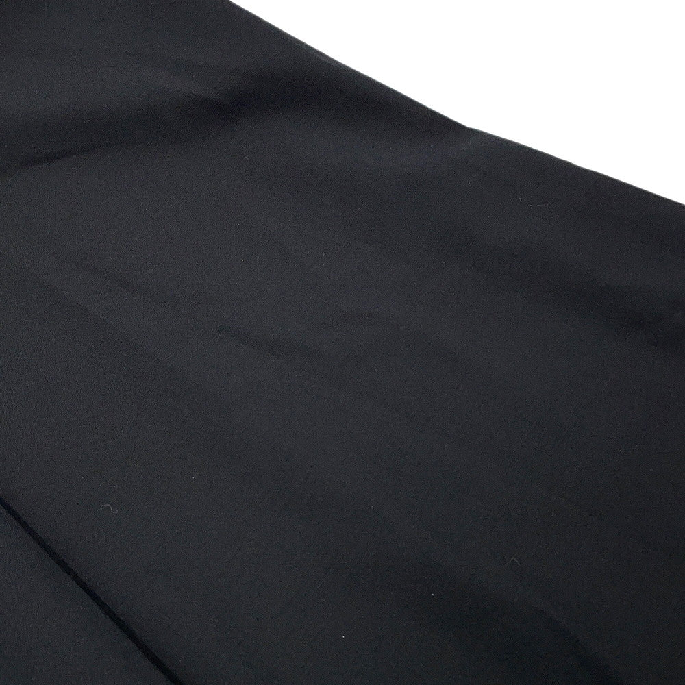 HERMES Double Button Wide Short Pants Size Chronomat 44 Black Wool 100%