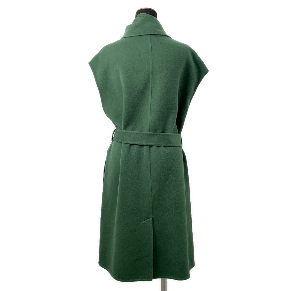 HERMES long vest Size 42 Green4H0101DA Cashmere100%