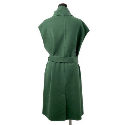 HERMES long vest Size 42 Green4H0101DA Cashmere100%