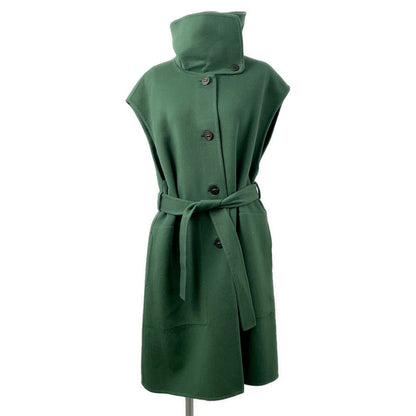 HERMES long vest Size 42 Green4H0101DA Cashmere100%