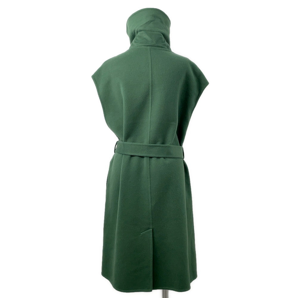 HERMES long vest Size 42 Green4H0101DA Cashmere100%