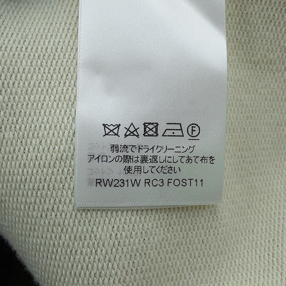 LOUIS VUITTON Monogram Velour Hoodie Size XL Black/WhiteRW231W Cotton100%