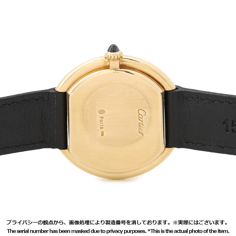 CARTIER Ellipse LM H28mm×W32mm K18YG Leather White Dial81721152