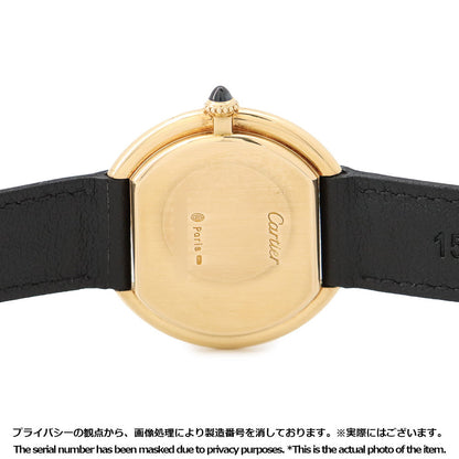 CARTIER Ellipse LM H28mm×W32mm K18YG Leather White Dial81721152