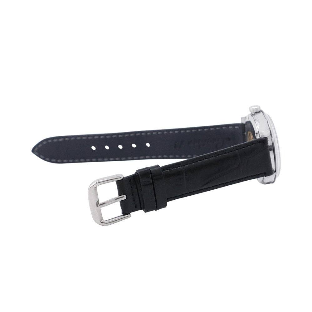 SEIKO King Seiko 44KS Date Medallion W35mm Stainless Steel Gold Plated Leather Silver Dial4402-8000