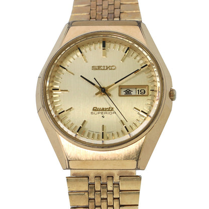 SEIKO Superior Day-Date W37mm Stainless Steel Champagne Gold Dial3883-7000