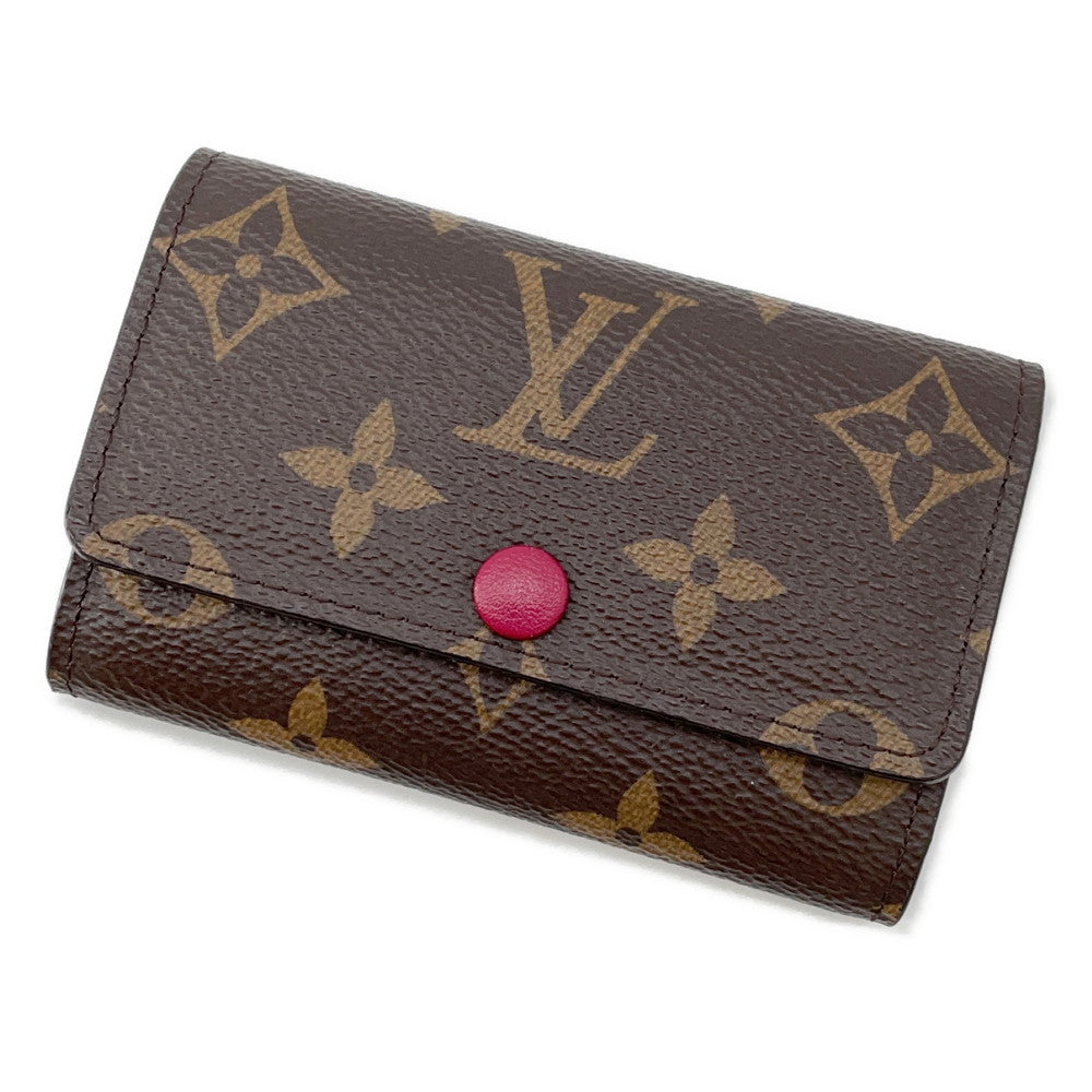 LOUIS VUITTON Key Case Multicles 6 FuchsiaM60701 Monogram