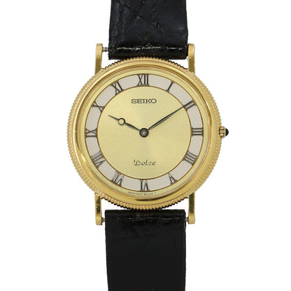 SEIKO Dolce W31mm K18YG Leather Gold Dial8N40-6040
