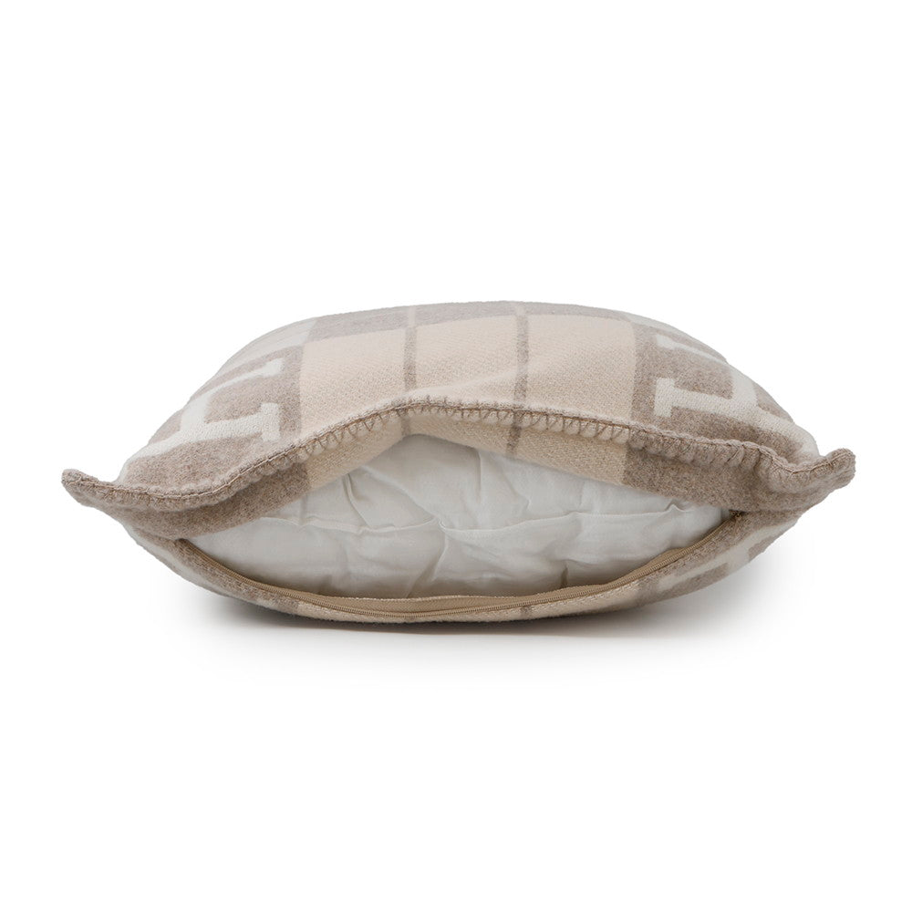 HERMES Avalon 3 Cushion Coco - Camomile Wool 90% Cashmere10% Size PM