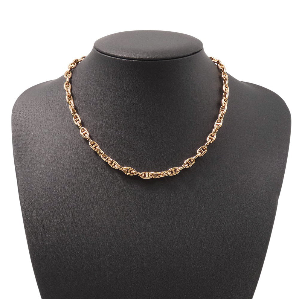 HERMES Chaine d'Ancre 62 frames Necklace Size TPM 18K Pink Gold