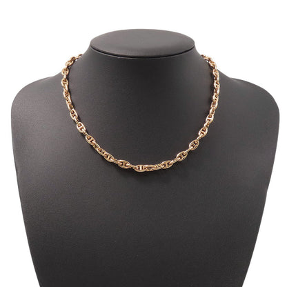 HERMES Chaine d'Ancre 62 frames Necklace Size TPM 18K Pink Gold