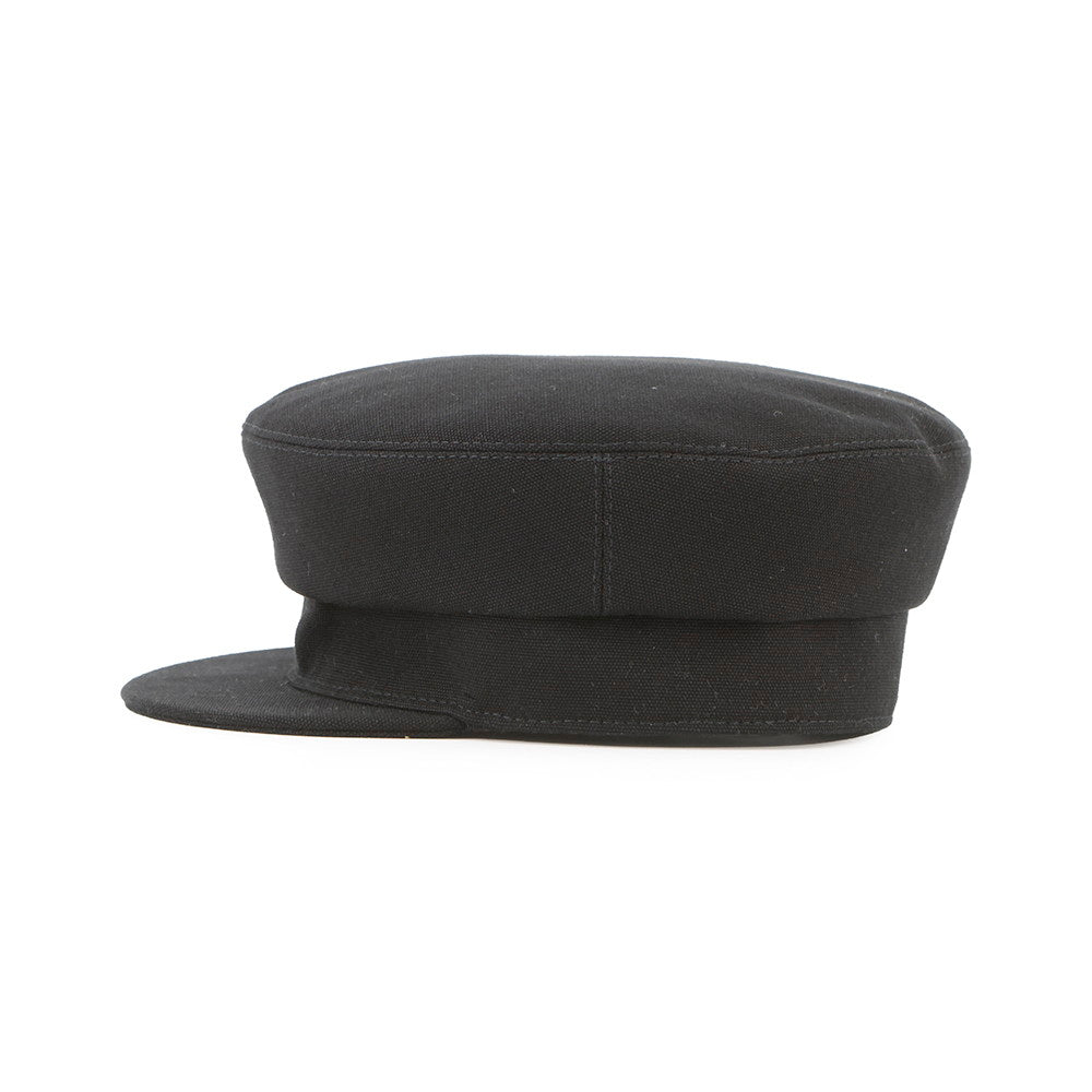 HERMES Julietta Seashell Cap Size 57 Black Cotton100%