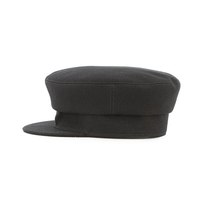 HERMES Julietta Seashell Cap Size 57 Black Cotton100%