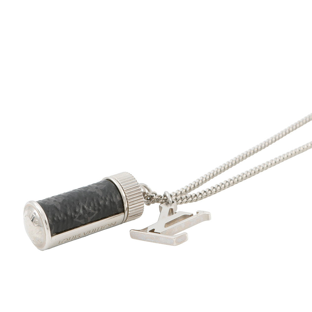 LOUIS VUITTON Collier Bag Charms Monogram Eclipse Noir/SilverM63641 Monogram Eclipse