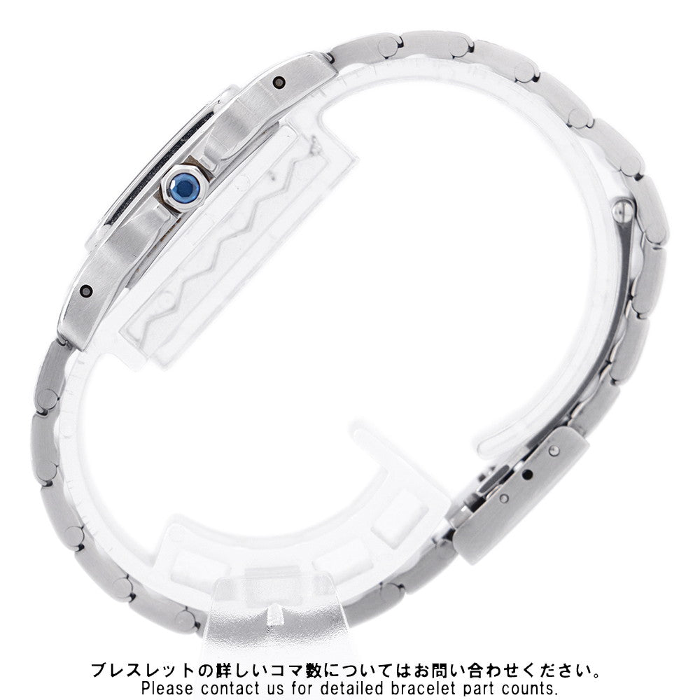 CARTIER Santos Garbe SM W34mmxH24mm Stainless Steel Ivory DialW20017D6
