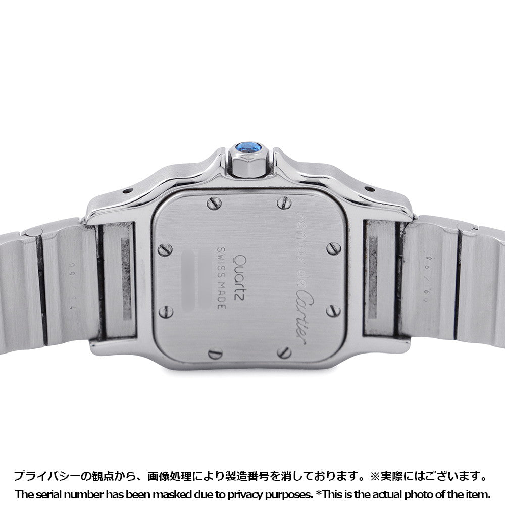 CARTIER Santos Garbe SM W34mmxH24mm Stainless Steel Ivory DialW20017D6